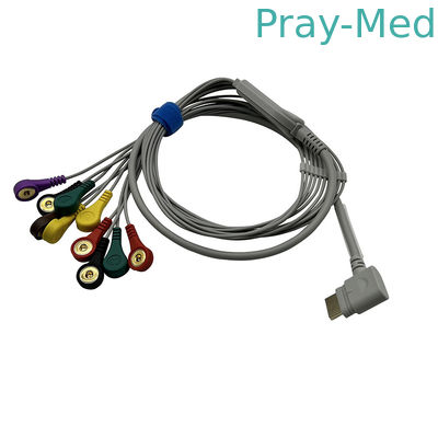 Buy Rencare 10 Lead ECG Holter Cable Grey TPU Material Snap End 1.1m online manufacture