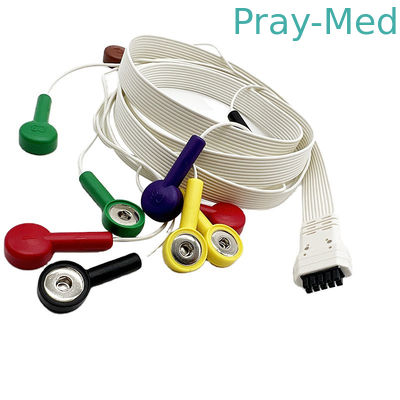 Buy Mortara X12 10 Leads ECG Holter Cable Snap / Clip Type For Recorder Monitor online manufacture