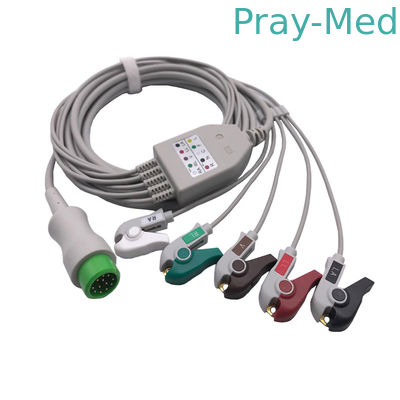 Buy Mindray IPM 8/10/12 ECG Cable  , Round 12 Pins 3 / 5 Lead 040-00961-00 EA6251B 3.6m online manufacture