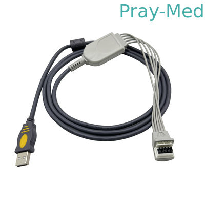Buy Far Infrared 3.0m Holter ECG Cable USB Adapter For Mortara H3 Mortara 10 Pin 145cm online manufacture