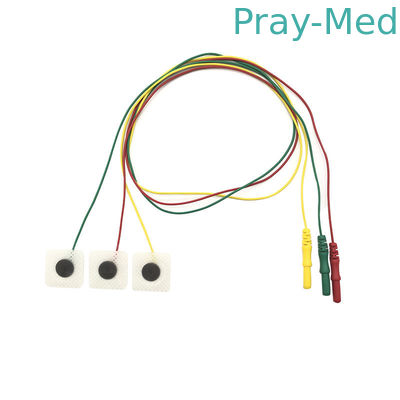 Buy Compatible Disposable ECG Leadwires Electrode 3 Leads IEC Individual Pack online manufacture