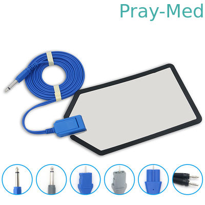 Buy Diathermy Reusable ESU Grounding Pad Negative Return Electrode With Cable online manufacture
