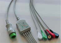 5 Lead Mindray Ecg Cable , Round 12 Pins Adult Ecg Cables And Leadwires