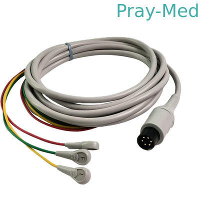 Buy Original Nihon Kohden 6pin One Piece ECG Patient Cable BJ-753P 3lead 3.6m online manufacture