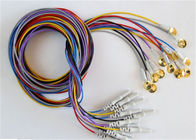 Colorful EEG Cables With Sliver Plating Cup Electrodes Shielding Wire Optional