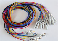 Colorful Eeg Electrode Cap With Colorful Eeg Lead Wires 10pcs / Set