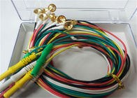 1.5m TPU EEG Cables With Gold Plating Copper Electrodes 2.0mm Connector