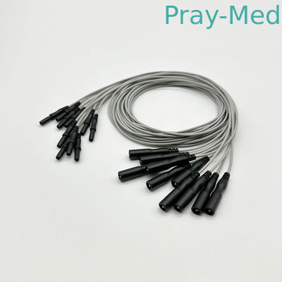Buy Electrode 1.5MM 2mm Pin Female To 1.5MM 2mm Male Tens Lead Wire Needle Tens Lead Wire online manufacture