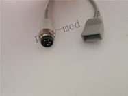 4 Pin stockert Utah IBP Blood Pressure Cable TPU Material With 4.0mm Diameter