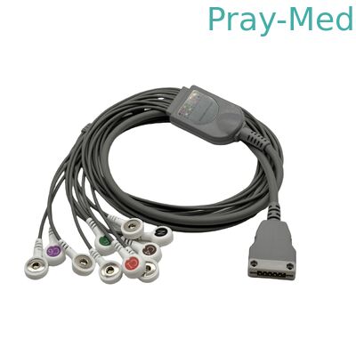 Buy Copper Conductor ECG Patient Cable , TPU ECG Holter Cable 10/12 Lead With Snap online manufacture