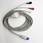 3.6m 3 Lead 6pin Direct Connect Ecg Cable and leadwire For Snap / Clip
