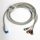 5 Leads 6pin MEK Physio Control Ecg Cable With Pinch Snap End