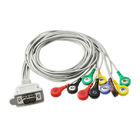 TPU 90cm ECG Patient Cable 10 Lead EKG Holter Cable Snap Plug