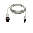 HP 12 pin Invasive Blood Pressure Cable 650-206 With Utah Din 2.0