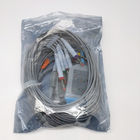 Gray TPU Jacket 3.6m EKG Cable AHA IEC 10 Lead DB 15 Connector