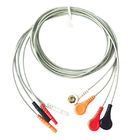 TPU Jacket Spacelabs ECG Holter Cable 4 Leads Din1.5 Snap Grey Color