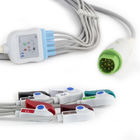 Siemens Drager 5 Lead ECG Patient Cable For Patient Monitor 10 Pin Connector with pinch/snap end