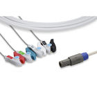 Petas 4 Lead ECG Patient Cable With 6 Pin Grabber / Pinch 0.7lb Weight