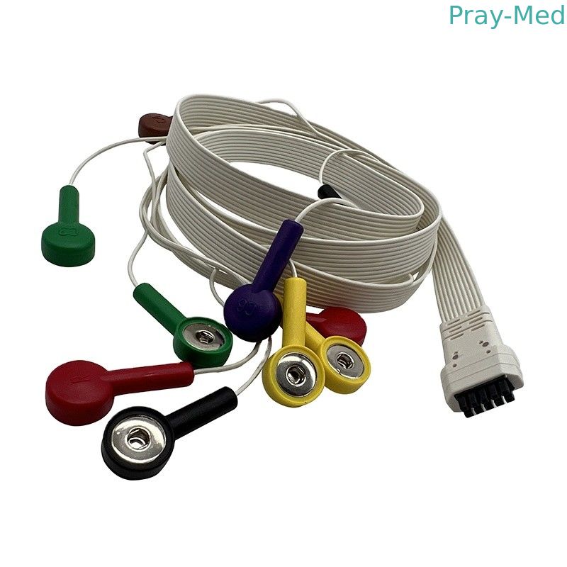 Mortara X12 of 10 leads ecg holter cable with snap/clip type or IEC/AHA