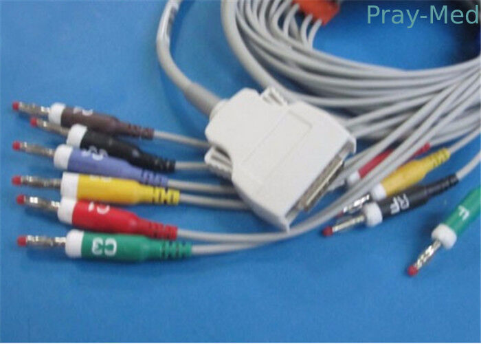 thumbnail image 2 of Alpta Compatible ECG/EKG Cable For Mortara ELI 350 – 10 Leads, 15-Pin Pinch 2 of 4