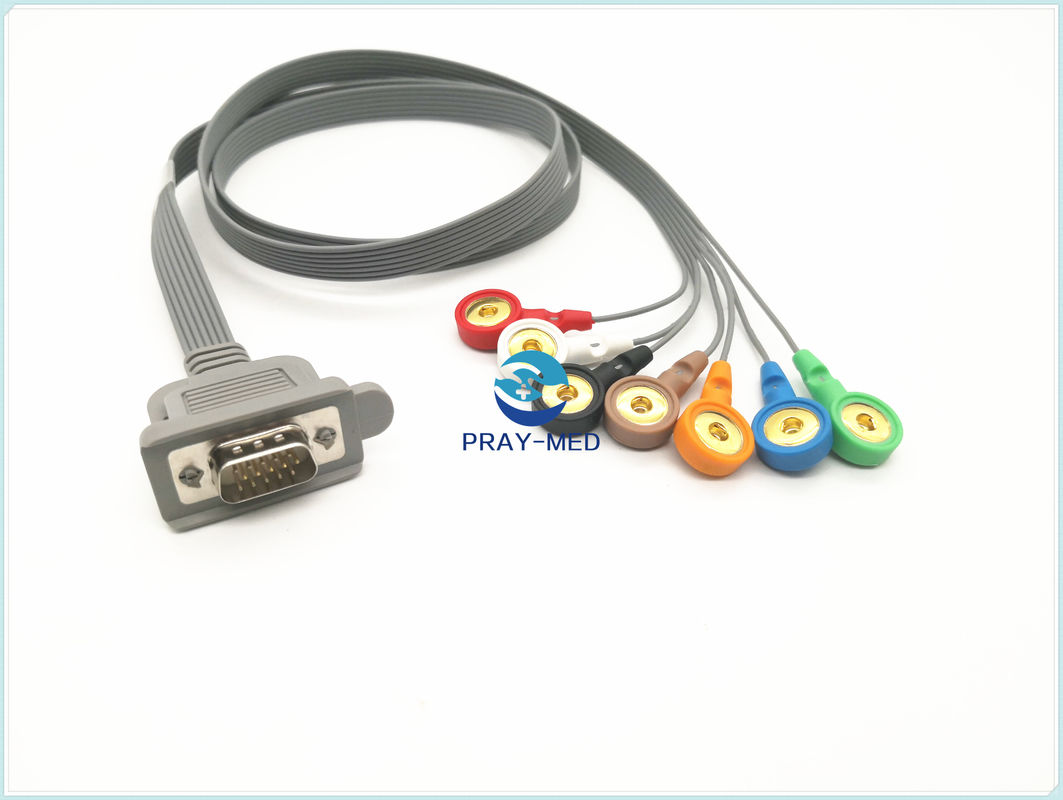 DMS 15 Pin Connector ECG Patient Cable 1m Length with CE,ISO