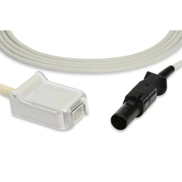 Grey White 2.4M Spo2 Adapter Cable 7 Pin TPU Jacket 700-0002-00