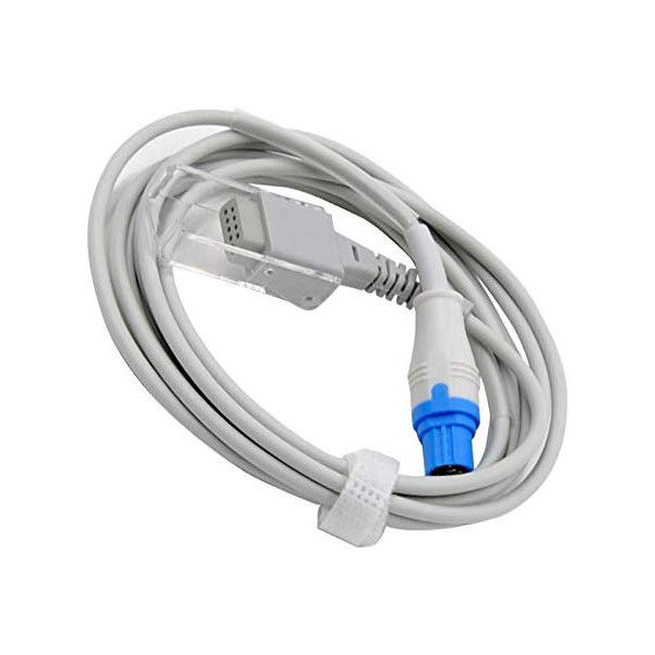 Sirecust 700 Siemens Spo2 Adapter Cable 2.4m 8ft 10 Pin Connector