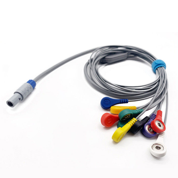 OEM ODM Biomedical 10 Leads 14 Pin ECG Cable Compatible BI9000 AHA IEC