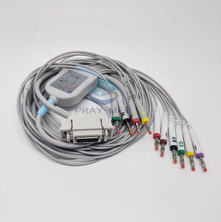 Siemens / Hellige 10 Lead EKG Cable with banana 4.0 3.6m AHA/IEC