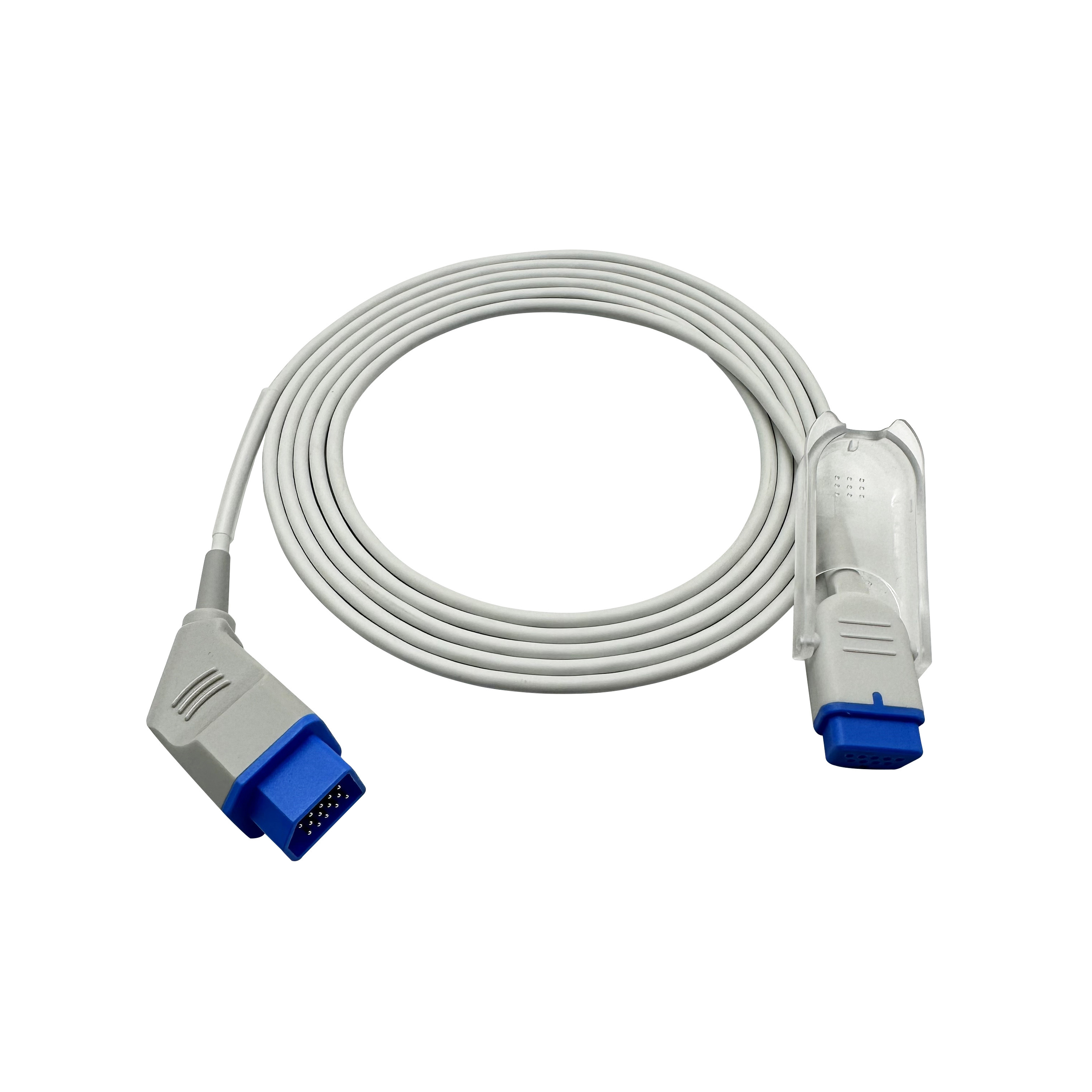 Jl-900p Spo2 Adapter Cable 14 Pin 2.4m Tpu Jacket Compatible For Nihon ...