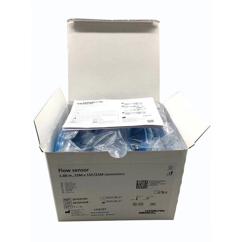 Original disposable Hamilton flow sensor Pediatric 281637/281604 TPU Blue