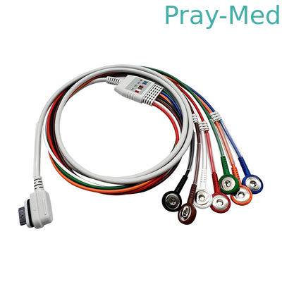 GE Seer 7 Leads Holter Recorder ECG Cable AHA Snap ECG Patient Cable