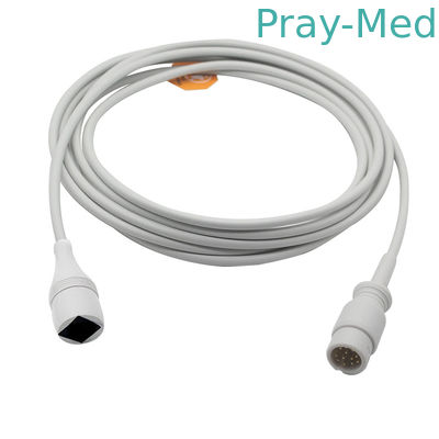Comen IBP Invasive Blood Pressure Cable 12 Pin Connector Grey 3m TPU Jacket