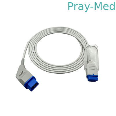 Jl-900p Spo2 Adapter Cable 14 Pin 2.4m Tpu Jacket Compatible For Nihon Kohden