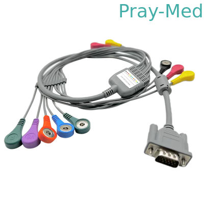 ECG Lead ECG Holter Monitoring System Cable For Changchun Digital 15 Pin Length 0.9m