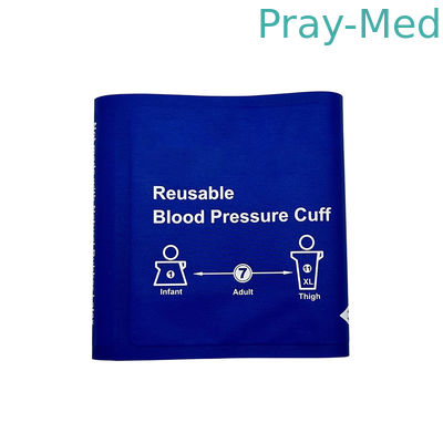 Reusable Blood Pressure Cuff Blue Adult Patient 27.5 To 36.5 Cm Cuff