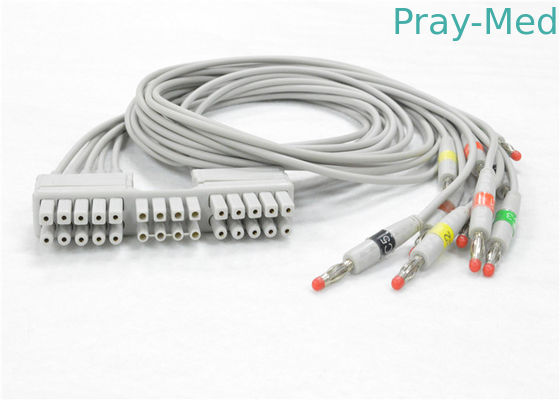 Mortara Eli230 ECG / EKG Cable With 10 Lead Wires TPU Material 9293-046-60