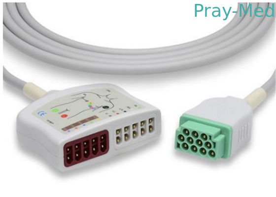 10 Lead EKG Cable For Solar Series GE Medical Responder 2000 2.4m Length