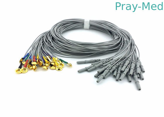 Hospital Eeg Gold Cup Electrodes Cable , Emg Cable For EEG / EMG Machine