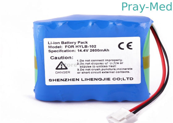 14.4v 2600mAh Ecg Machine Battery , Rechargeable Ecg Battery Pack Replacement