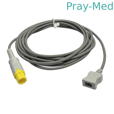 Medical Temperature Sensor Extension Cables For Comen Round 2pin Yellow