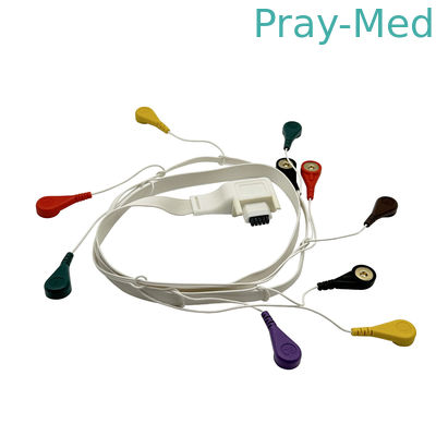 10 Lead Patient ECG Holter Cable For Mortara T12 10PIN