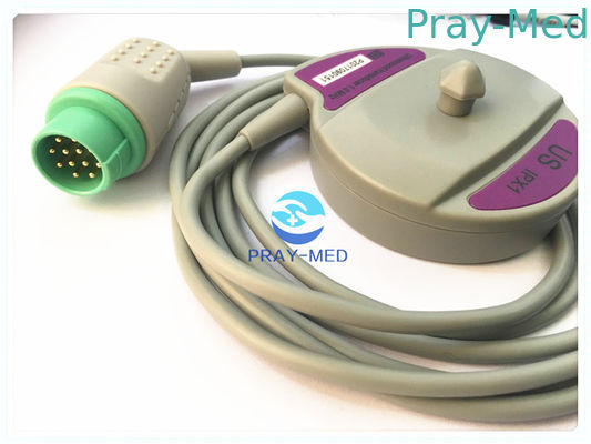 US Fetal Monitor Transducer 12 Pin Connector Medical TPU Material