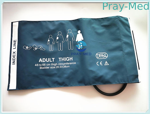 Single Hose Tube Medical Blood Pressure Cuff , 46 - 66cm Adult Bp Cuff