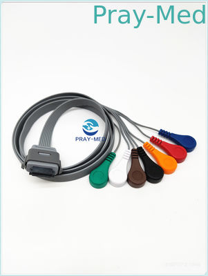 Biomedical BI9800 / BI9000 Holter Ecg Cable 7 Lead 26 Pin Compatible With Edan