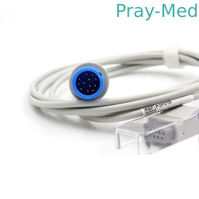Round 12 Pin Comen Spo2 Adapter Cable Spo2 Sensor Extension Wire