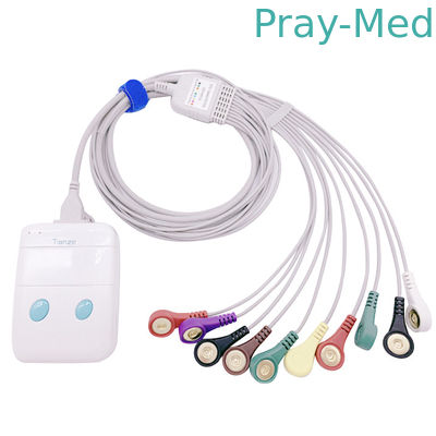 TPU Jacket 1.1m ECG Holter Cable 10 Lead Compatible With Recorder