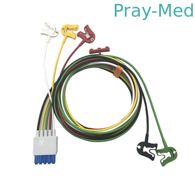 Length 0.9m 5 lead M1971A ECG Patient Cable With Clip TPU Jacket
