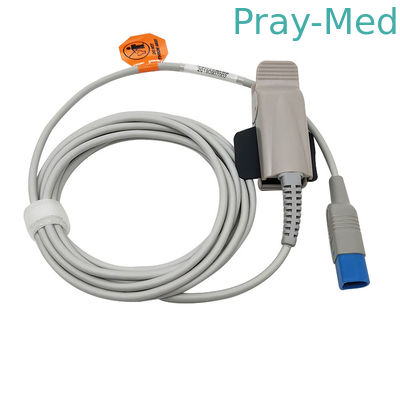 10 Ft Grey TPU Adult Spo2 Sensor 8 Pin D Shaped Male Connector