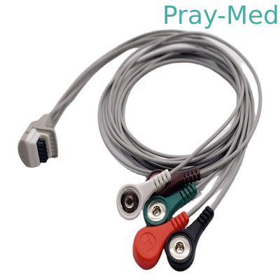 3 Channel 5 Lead Ecg Cable Mortara H3+ Small Redefined Holter Recorders Applied